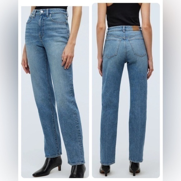Madewell The 90s Straight Jeans Rondell Wash Size 24 0